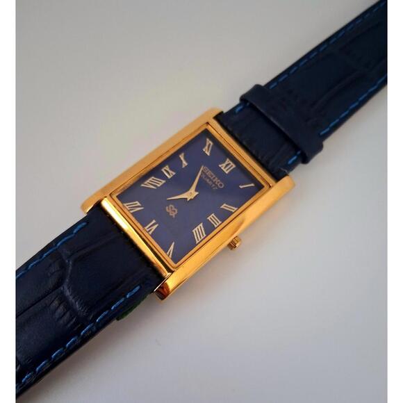 Men's Vintage Seiko Tank Leather Wrist Watch RARE - Picture 5 of 7